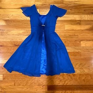 Formal Blue Midi Dress 👗